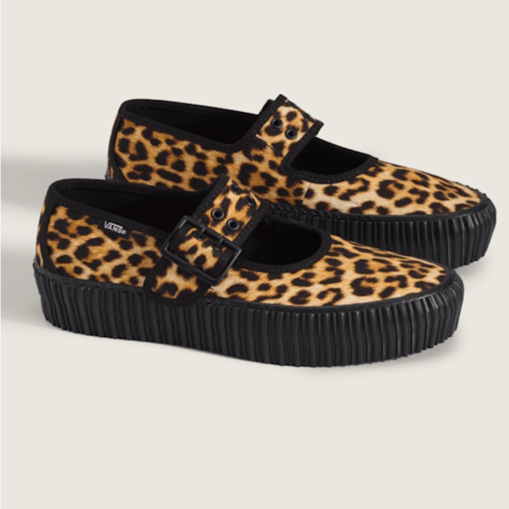 VANS MARYJANE CREEPER LEOPARD size 8 NEW In Box
